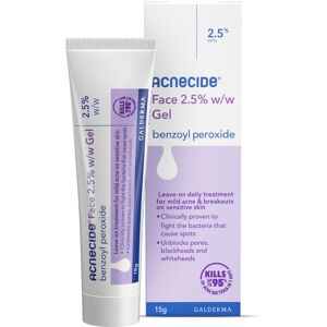 Acnecide Face Gel Spot Treatment Benzoyl Peroxide 2.5% 15g Blemish Gel for Acne Acnecide Face Gel Spot Treatment Benzoyl Peroxide 2.5% 15g Blemish Gel for Acne