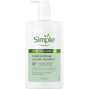 Simple Replenishing Cream Cleanser ? Gentle Face Wash with Pro-Ceramides & Hyalu Simple Replenishing Cream Cleanser ? Gentle Face Wash with Pro-Ceramides & Hyalu
