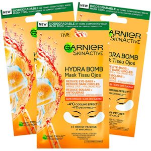3x Garnier SkinActive Anti-Fatigue Eye Contour Mask with Orange Juice and Hyalur 3x Garnier SkinActive Anti-Fatigue Eye Contour Mask with Orange Juice and Hyalur