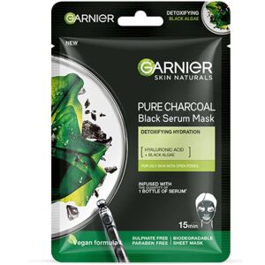 Garnier Black Serum Mask Pure Charcoal, Detoxifying Hydration, For Oily Skin Wit Garnier Black Serum Mask Pure Charcoal, Detoxifying Hydration, For Oily Skin Wit