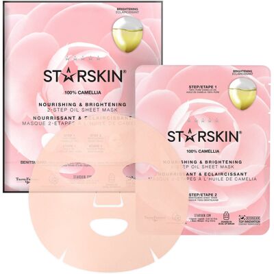 STARSKIN 100% Camellia 2-Step Oil Sheet Mask - Nourishing and Brightening STARSKIN 100% Camellia 2-Step Oil Sheet Mask - Nourishing and Brightening