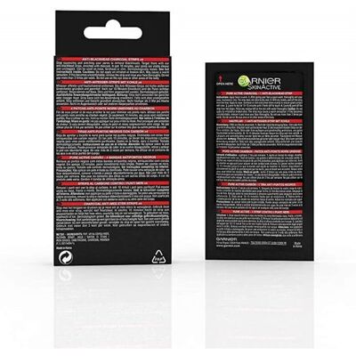 Garnier - Pure Active Anti-Blackhead Charcoal Nose Strips - 4 Pack Garnier - Pure Active Anti-Blackhead Charcoal Nose Strips - 4 Pack