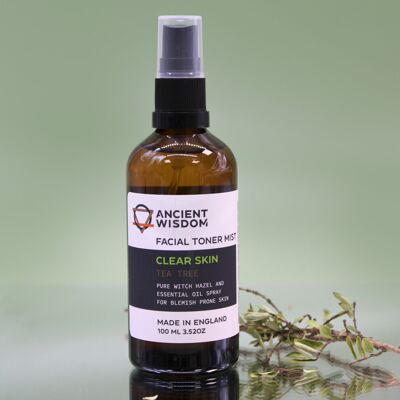 Ancient Wisdom (CLEAR SKIN - Witch Hazel with Tea Tree) Facial Toner Mist - 100ml Ancient Wisdom (CLEAR SKIN - Witch Hazel with Tea Tree) Facial Toner Mist - 100ml