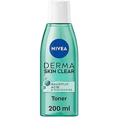 NIVEA Derma Skin Clear Toner (200ml), Cleansing and Hydrating Toner, Salicylic Acid To NIVEA Derma Skin Clear Toner (200ml), Cleansing and Hydrating Toner, Salicylic Acid To