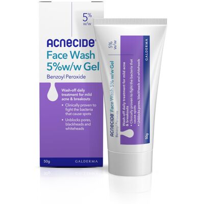Acnecide Face Wash Gel 5% Benzoyl Peroxide Acne Treatment for Spot-Prone Skin 50 Acnecide Face Wash Gel 5% Benzoyl Peroxide Acne Treatment for Spot-Prone Skin 50