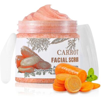 Unbranded (2pcs) Face Scrub with Vitamin C and Carrot, Gentle Facial Exfoliating Scrub for Unbranded (2pcs) Face Scrub with Vitamin C and Carrot, Gentle Facial Exfoliating Scrub for