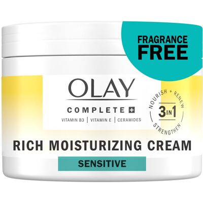 Olay Complete+ Rich Moisturizing Cream Fragrance-Free 8.5 OZ 3-in-1 Hydrating Olay Complete+ Rich Moisturizing Cream Fragrance-Free 8.5 OZ 3-in-1 Hydrating