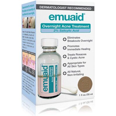 EMUAID Overnight Acne Treatment 1oz for stubborn blemishes, blackheads, cystic a EMUAID Overnight Acne Treatment 1oz for stubborn blemishes, blackheads, cystic a