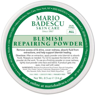 Mario Badescu Blemish Repairing Powder Accelerate Recovery of Popped Pimples R Mario Badescu Blemish Repairing Powder Accelerate Recovery of Popped Pimples R