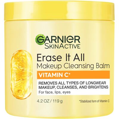 Garnier Erase It All Makeup Cleansing Balm with Vitamin C Brightening Facial Cl Garnier Erase It All Makeup Cleansing Balm with Vitamin C Brightening Facial Cl