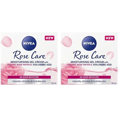 NIVEA Soft Rose 24h Day Cream, 50ml, Rose Water, (Pack of 2) NIVEA Soft Rose 24h Day Cream, 50ml, Rose Water, (Pack of 2)