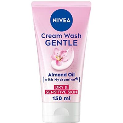 NIVEA Gentle Face Cream Wash - 150ml - Almond Oil - For Dry/Sensitive Skin NIVEA Gentle Face Cream Wash - 150ml - Almond Oil - For Dry/Sensitive Skin