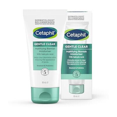 Cetaphil Gentle Clear Mattifying Blemish Face Moisturiser, Face Cream, Hydrates Cetaphil Gentle Clear Mattifying Blemish Face Moisturiser, Face Cream, Hydrates