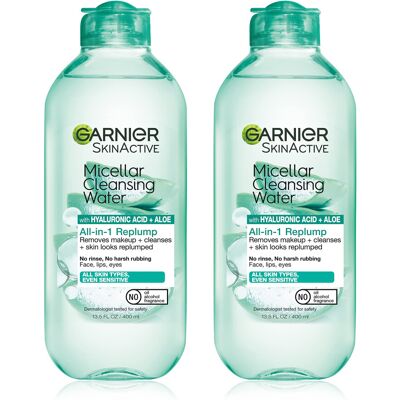 Garnier Micellar Water with Hyaluronic Acid Facial Cleanser & Makeup Remover H Garnier Micellar Water with Hyaluronic Acid Facial Cleanser & Makeup Remover H