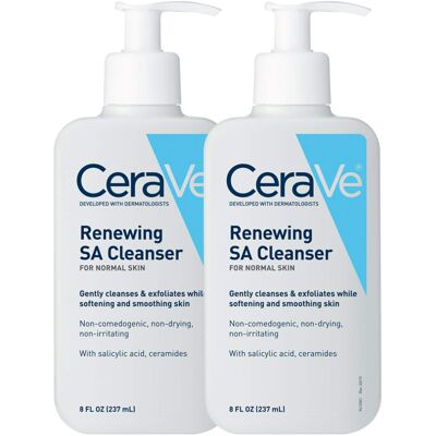 CeraVe Salicylic Acid Cleanser 8 Ounce Pack of 2 Renewing Exfoliating Face CeraVe Salicylic Acid Cleanser 8 Ounce Pack of 2 Renewing Exfoliating Face