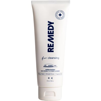 Remedy Science Remedy for Rich Cream Cleansing - Cream-to-Foam Cleanser for Dry to Normal Skin Remedy Science Remedy for Rich Cream Cleansing - Cream-to-Foam Cleanser for Dry to Normal Skin