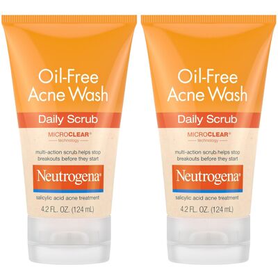 Neutrogena Oil-Free Acne Face Scrub 2% Salicylic Acid Acne Treatment Daily Fac Neutrogena Oil-Free Acne Face Scrub 2% Salicylic Acid Acne Treatment Daily Fac