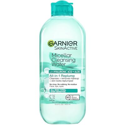 Garnier Micellar Water with Hyaluronic Acid Facial Cleanser & Makeup Remover Hyd Garnier Micellar Water with Hyaluronic Acid Facial Cleanser & Makeup Remover Hyd