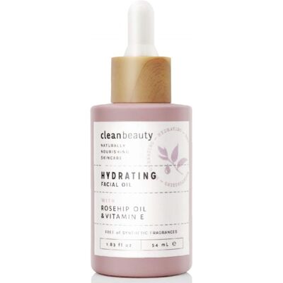 Clean Beauty Hydrating Rose Petal Facial Oil with Rosehip & Vitamin E - Reduces Clean Beauty Hydrating Rose Petal Facial Oil with Rosehip & Vitamin E - Reduces