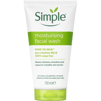 (2x of 150ml) Simple Kind to Skin Moisturising Facial Wash for Sensitive Skin (2x of 150ml) Simple Kind to Skin Moisturising Facial Wash for Sensitive Skin