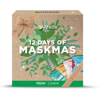 Garnier Face & Eye Mask Gift Set, 12 Vegan Sheet Masks with Vitamin C, Hyaluroni Garnier Face & Eye Mask Gift Set, 12 Vegan Sheet Masks with Vitamin C, Hyaluroni