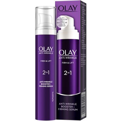 Olay Anti-Wrinkle Firm And Lift 2-in-1 Day Cream/Firming Serum, 200 millilitre, Olay Anti-Wrinkle Firm And Lift 2-in-1 Day Cream/Firming Serum, 200 millilitre,