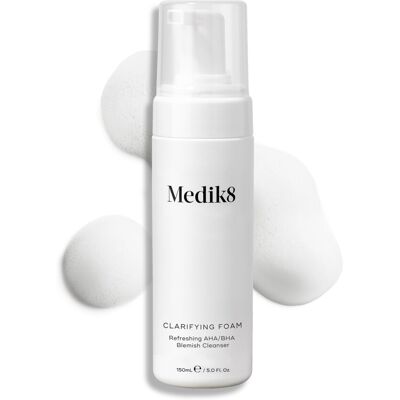 Medik8 Clarifying Foam - Refreshing AHA/BHA Blemish Cleanser - Hydrates & Smooth Medik8 Clarifying Foam - Refreshing AHA/BHA Blemish Cleanser - Hydrates & Smooth