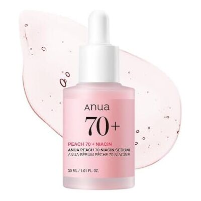 ANUA Peach 70 Niacinamide Serum, Lightweight Hydration for Dry Skin, Vitamin B12 ANUA Peach 70 Niacinamide Serum, Lightweight Hydration for Dry Skin, Vitamin B12