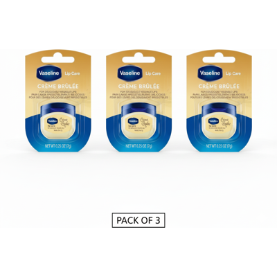 Unbranded (PACK OF 3) Vaseline Lip Care Crème Brûlée Balm 7g Each Deep Moisturizing Lip Th Unbranded (PACK OF 3) Vaseline Lip Care Crème Brûlée Balm 7g Each Deep Moisturizing Lip Th