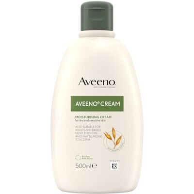 Aveeno Moisturising Cream (1x 500ml), Nourishing Body Lotion with Hydrating Coll Aveeno Moisturising Cream (1x 500ml), Nourishing Body Lotion with Hydrating Coll