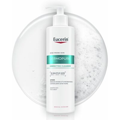 Eucerin Dermopure Clinical Correcting Cleanser 400ml, Non-Comedogenic Face Wash Eucerin Dermopure Clinical Correcting Cleanser 400ml, Non-Comedogenic Face Wash