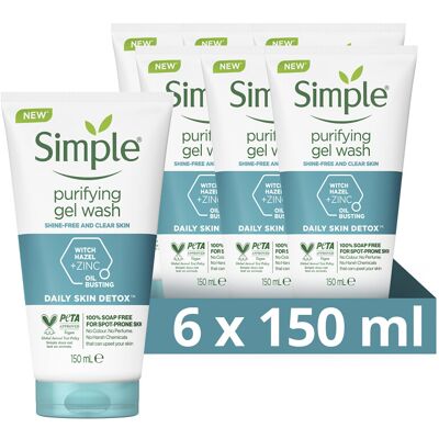 Simple Daily Skin Detox Purifying with thyme, zinc & witch hazel Face Wash clean Simple Daily Skin Detox Purifying with thyme, zinc & witch hazel Face Wash clean