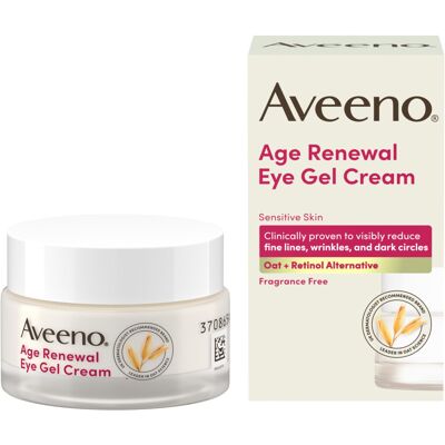 Aveeno Face Age Renewal Eye Gel Cream (1 x 15ml), Oat + Retinol Alternative, Gen Aveeno Face Age Renewal Eye Gel Cream (1 x 15ml), Oat + Retinol Alternative, Gen