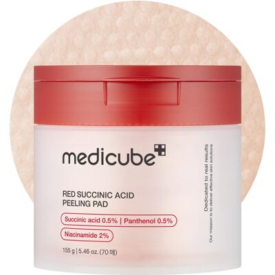 medicube Red Succinic Acid Panthenol Facial Peeling Pads - Exfoliating Toner Pad medicube Red Succinic Acid Panthenol Facial Peeling Pads - Exfoliating Toner Pad