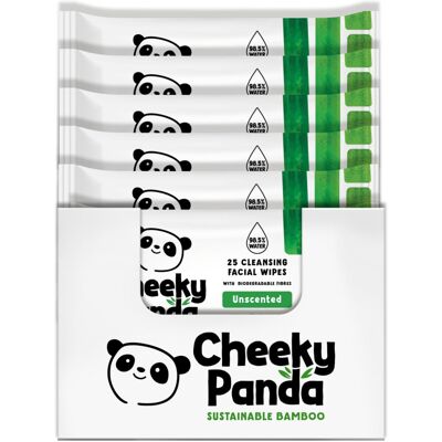 The Cheeky Panda Bamboo Face Cleanser Makeup Remover Wipes Unscented 6 Packs o The Cheeky Panda Bamboo Face Cleanser Makeup Remover Wipes Unscented 6 Packs o