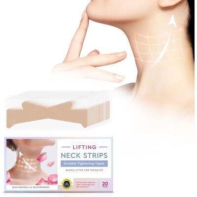 Unbranded Neck Lift Tape Invisible Behind Collar, 20 PCS Reusable Adhesive for Wrinkles an Unbranded Neck Lift Tape Invisible Behind Collar, 20 PCS Reusable Adhesive for Wrinkles an