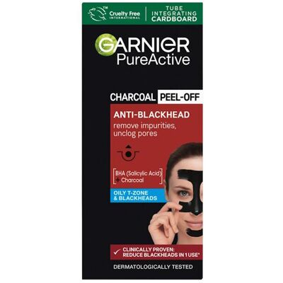 3 x Garnier Skin Active Pure Active Charcoal Anti-Blackhead Peel-Off Mask 50ml 3 x Garnier Skin Active Pure Active Charcoal Anti-Blackhead Peel-Off Mask 50ml