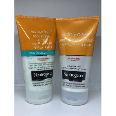 Neutrogena Visibly Clear Gentle Exfoliating Face Wash & Spot Control Scrub 150ml Neutrogena Visibly Clear Gentle Exfoliating Face Wash & Spot Control Scrub 150ml