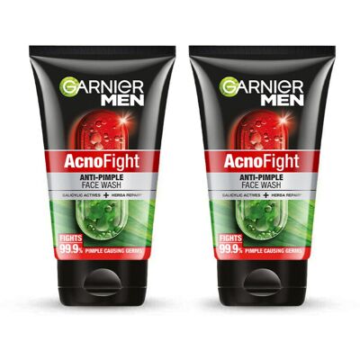 Garnier Men, Anti-Pimple Face Wash, Repairs Skin & Balances Oils, Acnofight, 100 Garnier Men, Anti-Pimple Face Wash, Repairs Skin & Balances Oils, Acnofight, 100
