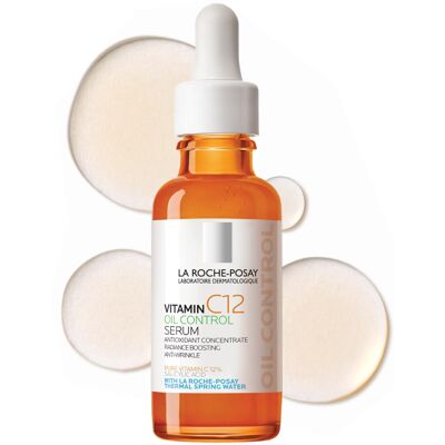 La Roche-Posay Pure 12% Vitamin C Oil Control Serum For Face With Hyaluronic Aci La Roche-Posay Pure 12% Vitamin C Oil Control Serum For Face With Hyaluronic Aci