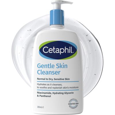 Cetaphil Gentle Skin Cleanser 236ml, Face Wash & Body Wash for Sensitive Skin, G Cetaphil Gentle Skin Cleanser 236ml, Face Wash & Body Wash for Sensitive Skin, G