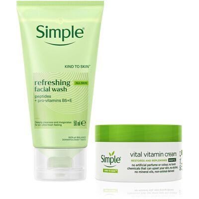 Simple Refresh Facial Wash + Night Cream Simple Refresh Facial Wash + Night Cream