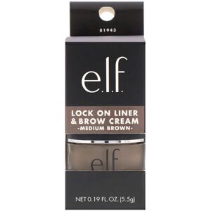 E.L.F., Lock On, Liner And Brow Cream, Medium Brown, (5.5g) E.L.F., Lock On, Liner And Brow Cream, Medium Brown, (5.5g)