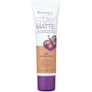 Rimmel Stay Matte Liquid Mousse Foundation - 400 Natural Beige - 30ml Rimmel Stay Matte Liquid Mousse Foundation - 400 Natural Beige - 30ml