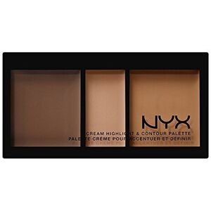 NYX PROFESSIONAL MAKEUP cream highlight & contour palette, deep, 0.38 ounce NYX PROFESSIONAL MAKEUP cream highlight & contour palette, deep, 0.38 ounce