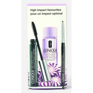 Clinique High Impact Favourites Mascara Eyeliner Make Up Remover Set Clinique High Impact Favourites Mascara Eyeliner Make Up Remover Set