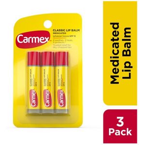 Carmex Medicated Lip Balm Sticks, Lip Moisturizer for Dry, Chapped Lips, 0.15 OZ Carmex Medicated Lip Balm Sticks, Lip Moisturizer for Dry, Chapped Lips, 0.15 OZ