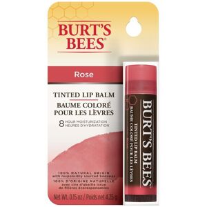 Burts Bees 100% Natural Tinted Lip Balm, Rose with Shea Butter & Botanical Waxe Burts Bees 100% Natural Tinted Lip Balm, Rose with Shea Butter & Botanical Waxe