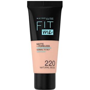 Maybelline Fit Me Foundation Matte Poreless Full Coverage Blendable Normal to Oily Skin 220 Maybelline Fit Me Foundation Matte Poreless Full Coverage Blendable Normal to Oily Skin 220