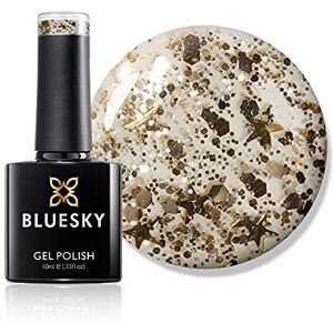 Bluesky Gel Nail Polish, Gold Melody Sp18, Bright, Glitter, Gold, Transparent Long Lasti Bluesky Gel Nail Polish, Gold Melody Sp18, Bright, Glitter, Gold, Transparent Long Lasti